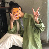 Women Spring Long Sleeve Plaid Loose 2XL Students All-match Street Wear Korean Style Leisure Blouses Womens Tops Chic