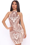 Sexy Sequins Halter Sleeveless Bodycon Party