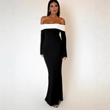 Women's Clothing In Autumn 2025 Sexy Lace Slings Tyings With Bare Back Open Fork Dress