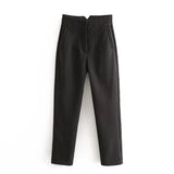2022 Pencil Pants Women Candy Colors High Waisted Trousers Women Summer Thin Office Wear Woman Pants Aesthetic