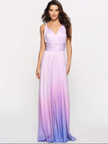 Summer New Women's Long Dress Fashion Temperament Solid Color Bandage V-neck Sexy Women's Backless High-waisted Swing
