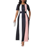 Women's Clothing New Temperament Fashion Fashion Dress Short Sleeve Long