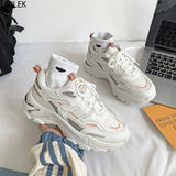 Party 2022 Women Chunky Sneakers Thick Bottom Platform Fashion Casual Shoes Comfortable White Vulcanize Running Walking Female