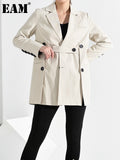 Loose Fit Button Split Temperament Jacket New Lapel Long Sleeve Women Coat Fashion Tide Spring Autumn 2023