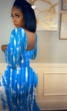 Print Party Sexy Midi Bodycon
