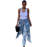 Women's High-Waist Jeans New Women's Fashion Personality Folding