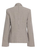 Fashion Women Blazer Single Breasted Long Sleeve Back Zipper Halter Hollow Out Suit Jackets Female Autumn 2023 New