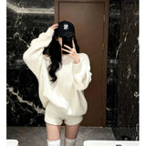 And Winter New Lazy Wind Soft Knitted Sweater Women High Waist Thin Leisure Shorts Two