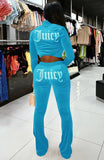 Beaded Letter Hoody Velour