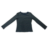 Aesthetic Stripe T Shirt y2k Women Fairy Grunge Long Sleeve Tops 2000s Punk Gothic Clothes E Girl Pullover