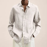 Explosion Autumn Long Sleeve V-Neck Loose Button Cotton Shirt Shirt