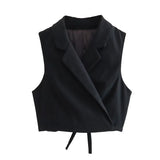 Fashion Trend Women's Linen-Blend Body Vest Casual