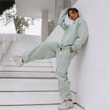 Tracksuit Women Sports And Leisure Sweater Suit Long Sleeve O-Neck Top And Long Sports Pants 2021 Autumn Two-Piece