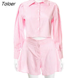 OL Outfits Womens Two Piece Set Plaid Long Sleeve Shirts High Wasit Wide Legs Shorts Elegant Korte Suits Outfits 2