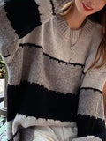 Color Block Striped Sweater-Outfit