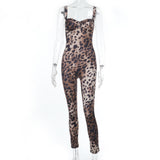 Spring 2025 New Jumpsuit Street Trend Leopard Print Jumpsuit