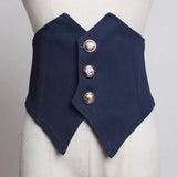 2023 New Spring Summer Black Loose Button Irregular Split Joint Personality Wide Belt Women Fashion Tide All-match