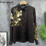 Blusas Mujer De Moda Korean Chic Blouses for Women Chinese Vintage Print Black Shirts Tops Femme Loose Temperament