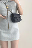 Women Summer Two 2 Piece Set Korean Style Elegant Single Breasted Tassle Short Sleeve Tops And High Waist Bodycon Mini
