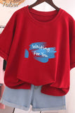 100% Cotton L-6XL T Shirt Letter Print Tshirt Short Sleeve Women's Top Summer Casual Couple O Neck Oversized T