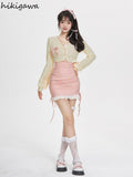 Woman Dress 2023 Vestidos De Mujer Lace Tunic Sweet Cute Backless Sling Robe Femme Drawstring Bodycon Mini Dresses