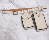 Multicolor Orange Mini-bag Split Joint Pu Leather Belt Personality Women New Fashion Tide All-match Spring 2023