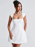 Women's Suspension Sleeveless Wapped Chest Dress Back