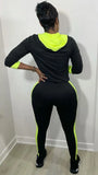 Contrast Color Hooded Sexy