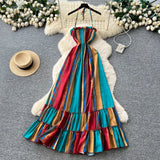 Niche High-End Light Style Single Row Buckle Short-Sleeved Printed Shirt Dress Female Magenta Vintage Chiffon