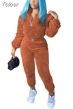 2023 Winter Outfits Thick Warm Fleece Sweatsuits for Women Two Piece Sweatpants and Hoodie Set Jogging Suits