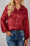 Print Collared Dropped Shoulder