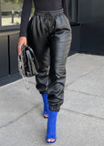 High Waist PU Leather