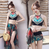 Set Women 3 Pieces Stylish BF Design Bright Color Elegant Young Style College Summer Beachwear Swimwear Hot Sale