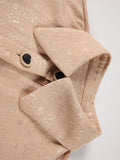 Women Khaki Irregular Ruffles Big Size Dress New Lapel Long Sleeve Loose Fit Fashion Tide Spring Autumn 2023