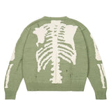 Men's European and American Street Sweater Male Jacquard Knitted Pullover Hip-Hop Loose Long-Sleeved Sweater
