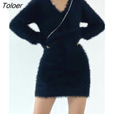 Elengant Solid Hollow Out Velvet Mini Dress Long Sleeve A-line Rave Dresses Women Casual Fashion Outfits Autumn