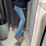 Jeans Women's Spring And Summer 2025 New High-Rise Thin Small Pear-Shaped Body Elastic Broad