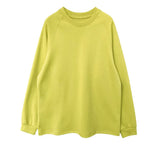 Women Green White Brief Big Size Casual T-shirt New Round Neck Long Sleeve Fashion Tide Spring Autumn 2023