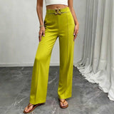 Women's Casual Fashion. Waist Wide Leg Trousers Thin Loose