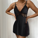 Women's Sexy Sling Lace Low-Collar Pyjamas Bursts Direct