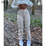 Cargo Pants Baggy Jeans Women Fashion 90s Streetwear Pockets Wide Leg High Waist Straight Y2k Denim Trousers