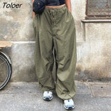 Gray Baggy Pants Fashion Streetwear Spring Women Denim Pants Loose High Waist Cargo Pants Korean