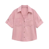 Summer 2025 New Women's Fashion Casual Linen-Blend Shirt