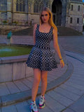 Type Collarless Wave Knitted Dress Pocket Fluffy Knitted Evening Dress