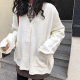 Sweaters Women Cardigan V-Neck Long Sleeve Fashion Loose Breathable Casual Knitting Female 7 Colors Autumn Comfortable