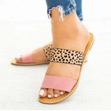 Shoes Woman Sandals Gladiator Sandals Women 2021 Slippers Beach Shoes Flat Sandals Leopard Sandalias