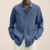Explosion Autumn Long Sleeve V-Neck Loose Button Cotton Shirt Shirt