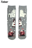 Women's Socks Christmas Peonfly Fashion Harajuku Cute Cartoon Animal Cat Dog Printed Socks Funny Skate Cotton Happy