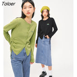 Women Knit Tops 2022 Autumn Long Sleeve Drawstring Sweaters Flower Embroidery Print Elegant Vintage Knitted