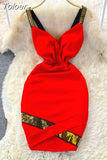 Women Bodycon Mini Dress Sexy V-neck Spaghetti Strap High Waist Sleeveless Glitter Party Dress Padded Slim Club